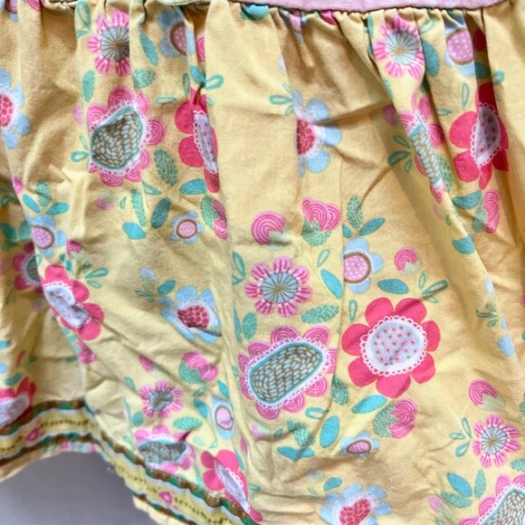 Matilda Jane Girls Sleeveless Top Pink & Yellow Floral‎ Print Size 4 - Picture 2 of 4
